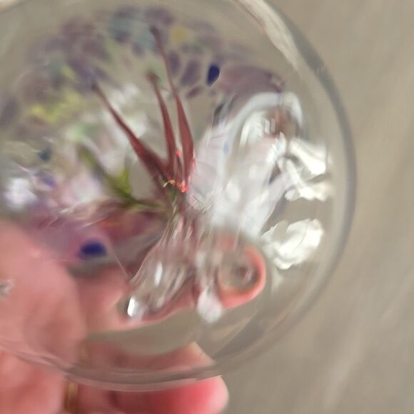 KITRAS ART GLASS Tree Of Life Enchantment 4" Large Orb Ornament Hand Blown Glass - Picture 4 of 9